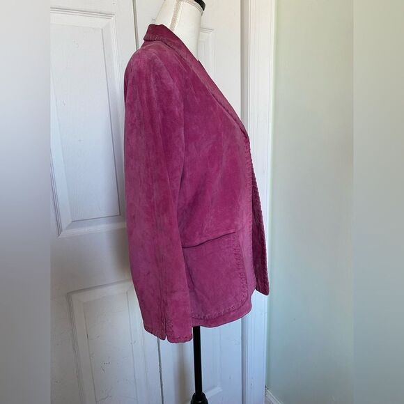 Y2K/90S Suede Pink/ Fuchsia Brand Redd Jacket - Picture 3 of 12